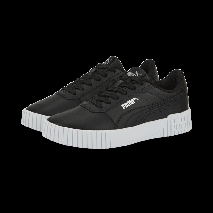 Svart-svart-sølv Puma På Tilbud Carina 2.0 Sneakers Ungdom