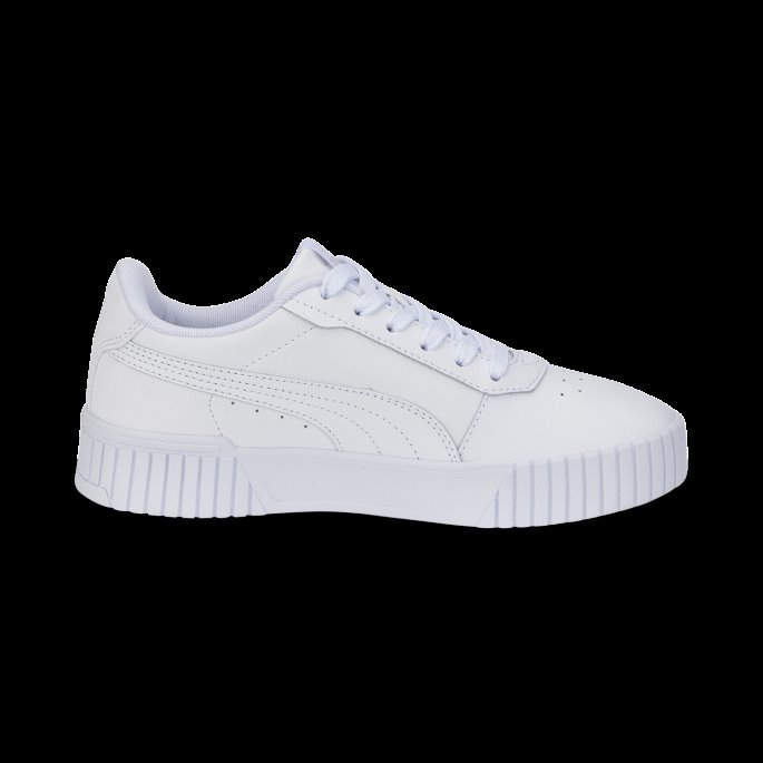 Puma På Tilbud Hvit-hvit-sølv Carina 2.0 Sneakers Ungdom