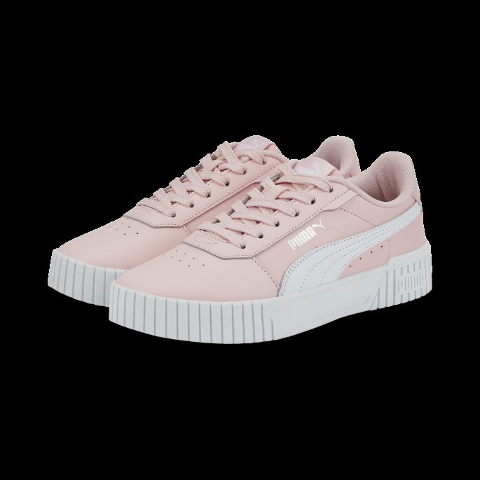 Puma På Tilbud Mandelblomst-hvit-sølv Carina 2.0 Sneakers Ungdom