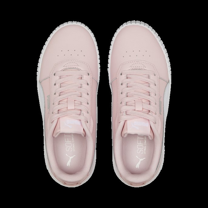 Puma På Tilbud Mandelblomst-hvit-sølv Carina 2.0 Sneakers Ungdom