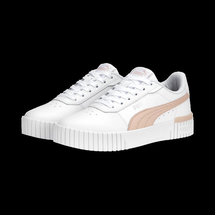 Puma På Tilbud Hvit-rose Støv-sølv Carina 2.0 Sneakers Ungdom