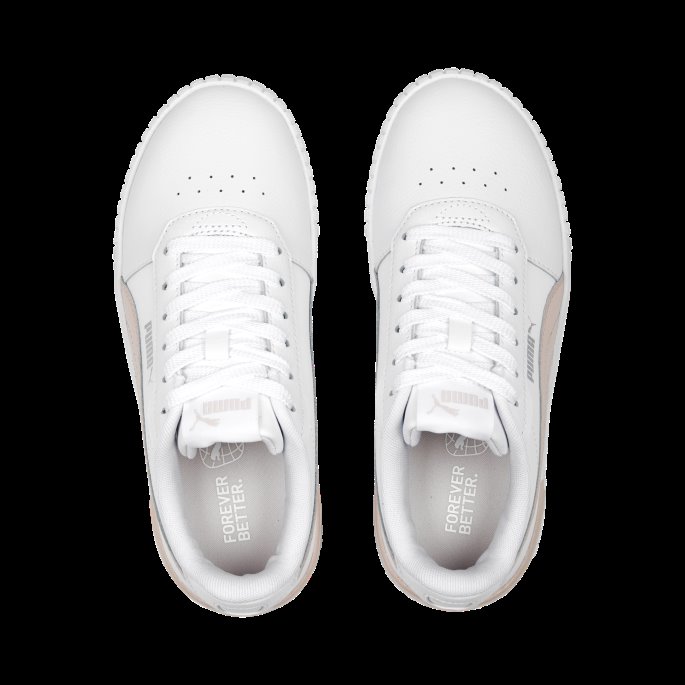 Puma På Tilbud Hvit-rose Støv-sølv Carina 2.0 Sneakers Ungdom