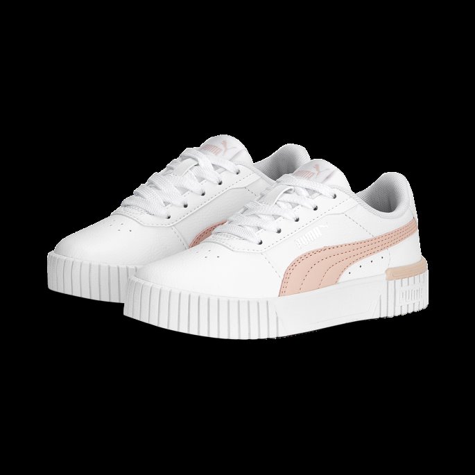 Hvit-rose Støv-sølv Carina 2.0 Sneakers Kids Puma På Tilbud