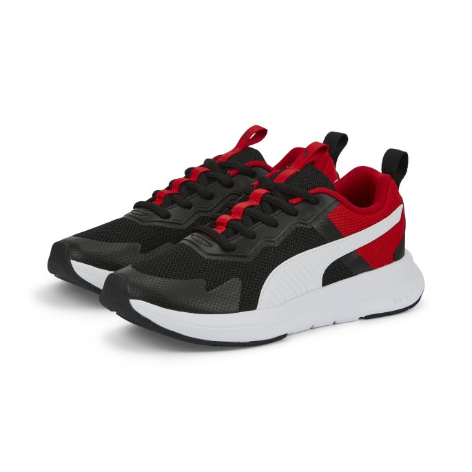 Evolve Run Mesh Joggesko Ungdom Svart-hvit Puma På Salg