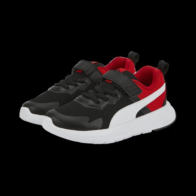 Evolve Run Mesh Alternative Lukking Joggesko Barn Svart-hvit Puma På Tilbud