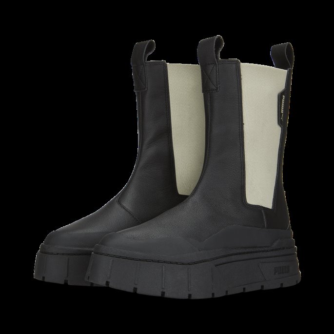 Mayze Stack Chelsea Boot Dame Svart Puma På Salg