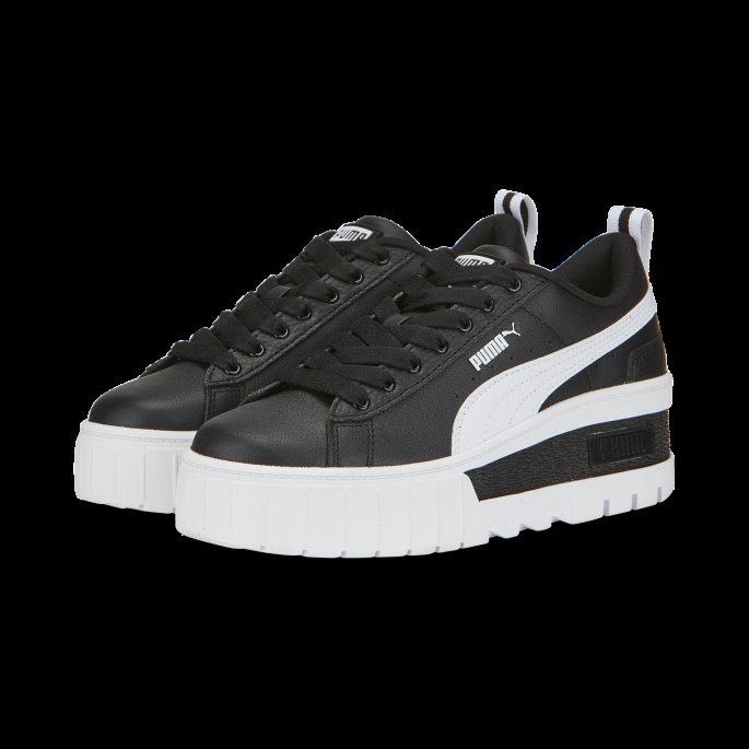 Sort-hvit Mayze Wedge Joggesko Dame Puma På Tilbud