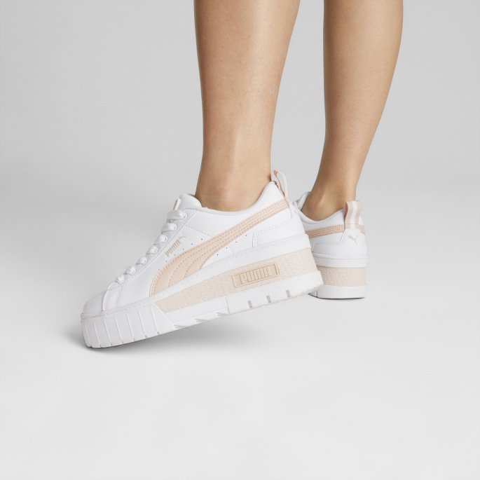 Hvit-rose Kvarts Puma På Tilbud Mayze Wedge Joggesko Kvinner