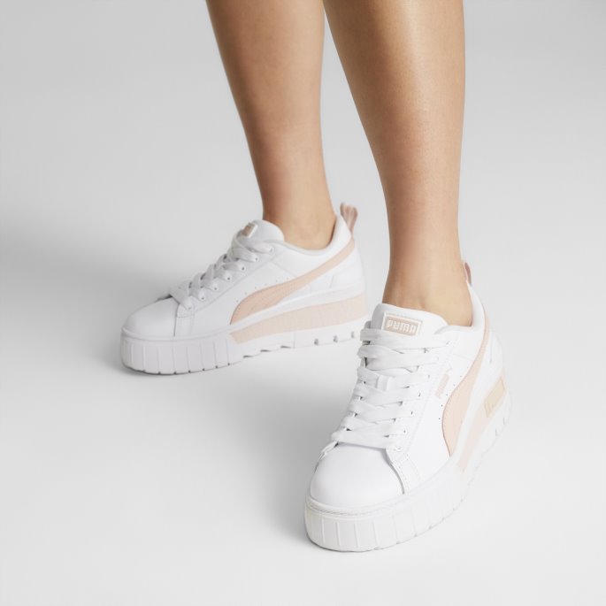 Hvit-rose Kvarts Puma På Tilbud Mayze Wedge Joggesko Kvinner