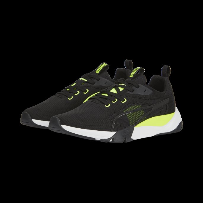 Puma På Tilbud Zora Joggesko Dame Svart-svart-lime Squeeze