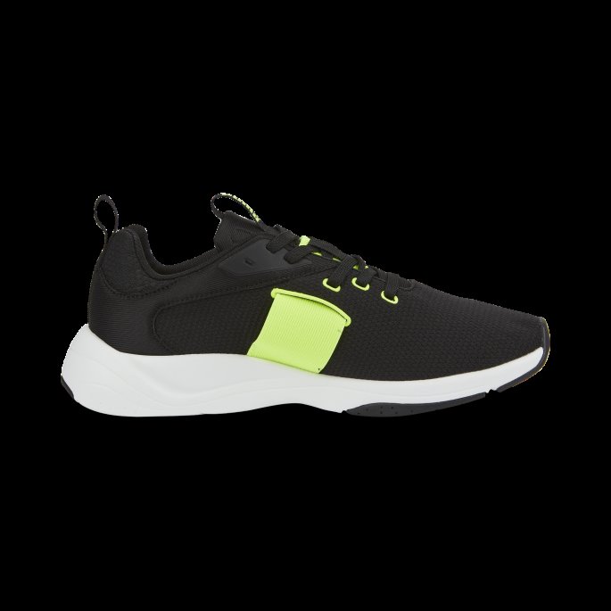 Puma På Tilbud Zora Joggesko Dame Svart-svart-lime Squeeze