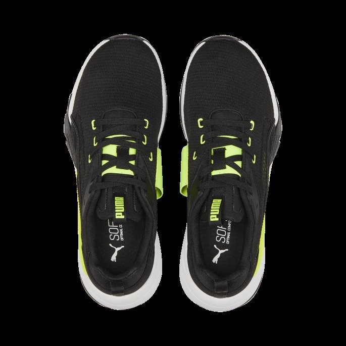 Puma På Tilbud Zora Joggesko Dame Svart-svart-lime Squeeze