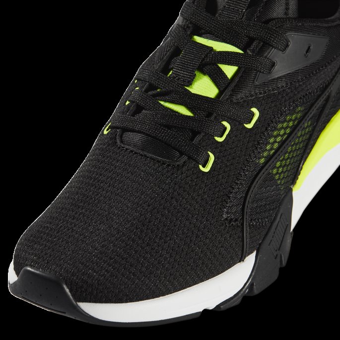 Puma På Tilbud Zora Joggesko Dame Svart-svart-lime Squeeze