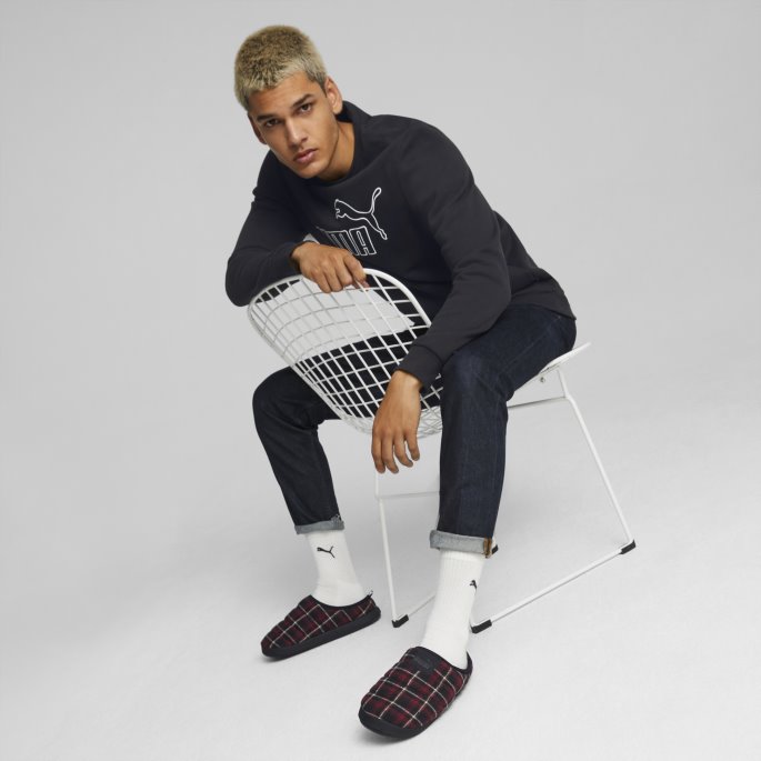 Scuff Flanell Tøfler Urban Rød-svart Puma På Salg