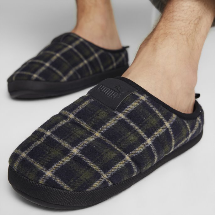 Scuff Flanell Tøfler Puma På Tilbud Brent Oliven-svart
