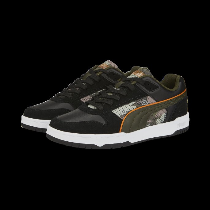 Rbd Game Low Sashiko Joggesko Svart-oliven-oransje Puma På Tilbud