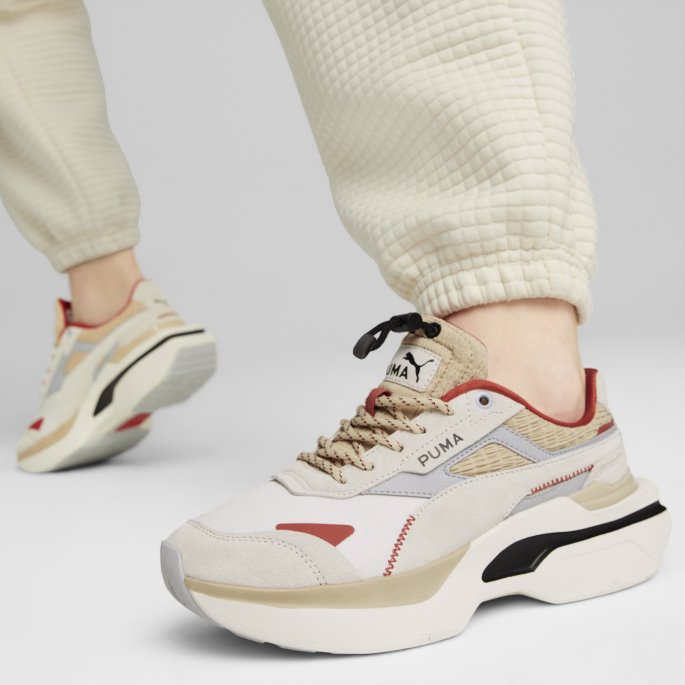 Puma På Tilbud Vaporous Grå-lys Sand Kosmo Rider Retrograd Dame Joggesko