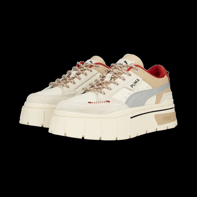 Puma På Salg Vaporous Grå Mayze Stack Retro Klasse Joggesko Kvinner