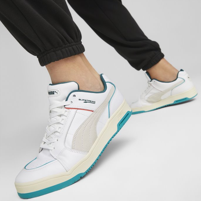 Puma På Tilbud Slipstream Lo Retro Sum Joggesko Hvit-dyp Aqua