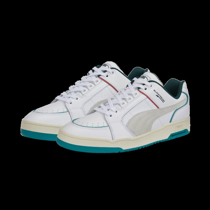 Puma På Tilbud Slipstream Lo Retro Sum Joggesko Hvit-dyp Aqua