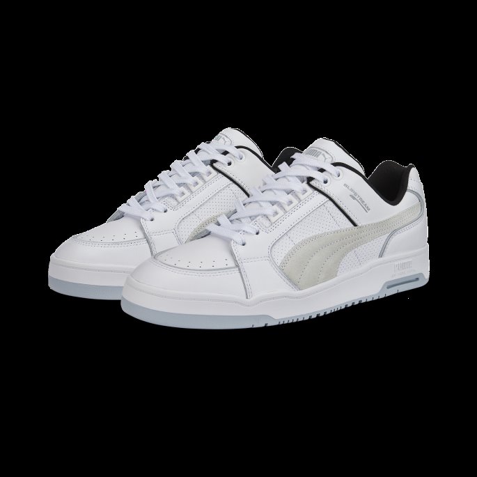 Puma På Tilbud Hvit-platina Grå Slipstream Lo Retro Sum Sneakers