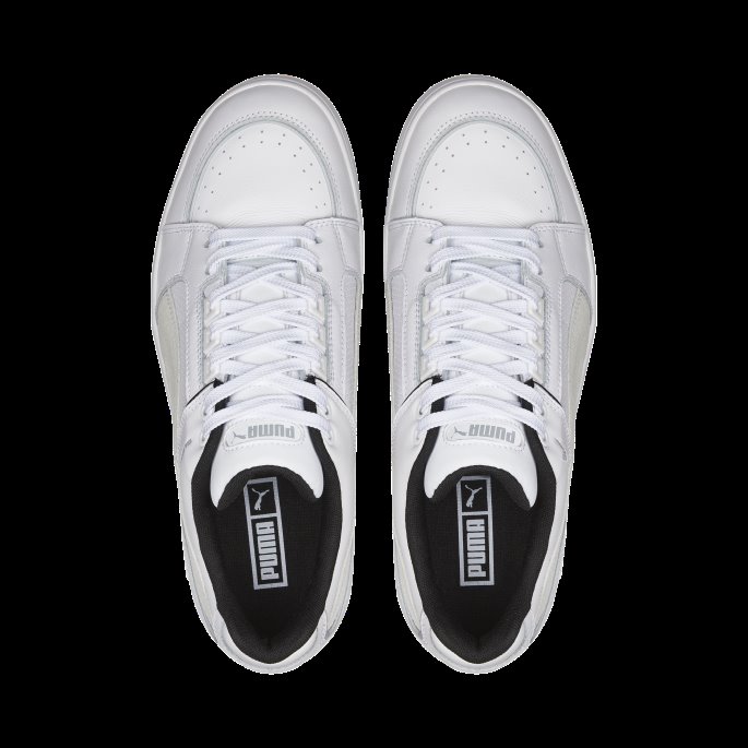 Puma På Tilbud Hvit-platina Grå Slipstream Lo Retro Sum Sneakers