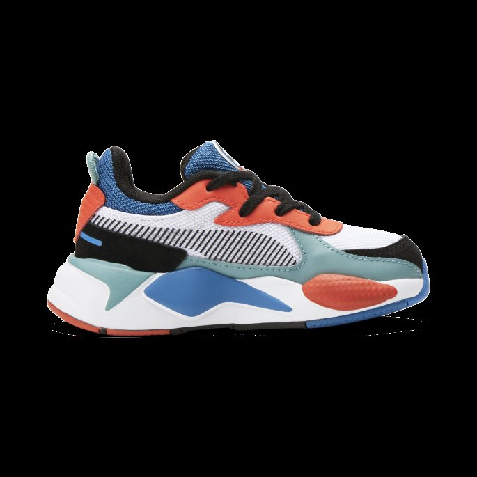 Puma På Tilbud Rs-x Gå For Små Barnesko Hvit-vallarta Blå-firelight