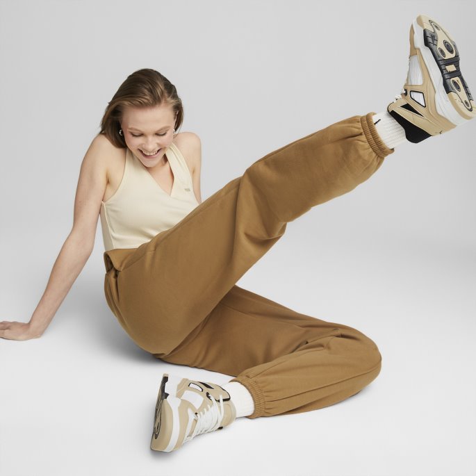 Slipstream Mid Sneakers Kvinner Hvit-lys Sand-svart Puma På Tilbud