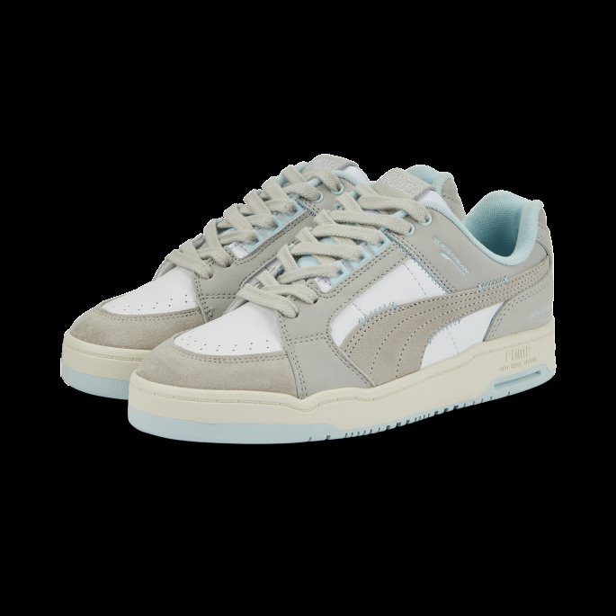 Puma På Tilbud Hvit-marshmallow-fiolett-aqua Slipstream Lo Sammensydde Joggesko Kvinner