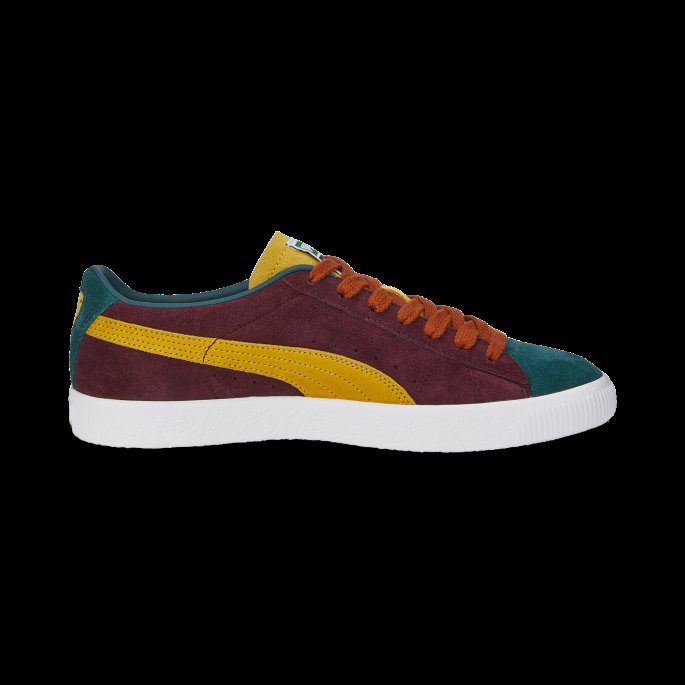 Semsket Vtg Teams Joggesko Grønn-sennepsfrø-aubergine Puma På Salg