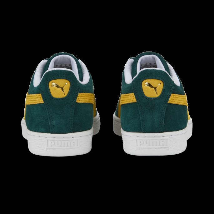 Semsket Skinn Teams Ii Sneakers Puma På Tilbud Varsity Grønn-sennepsfrø-hvit