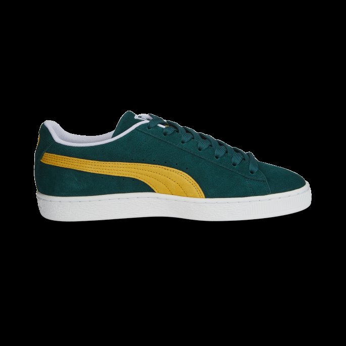 Semsket Skinn Teams Ii Sneakers Puma På Tilbud Varsity Grønn-sennepsfrø-hvit