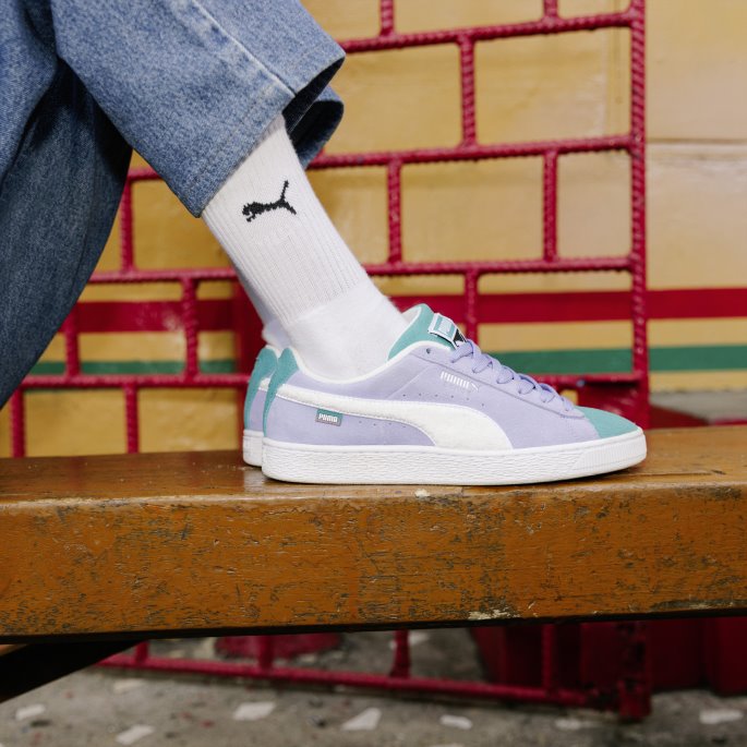 Lavendel Pop-dyp Aqua-hvit Fandom Semsket Sneakers Puma På Tilbud