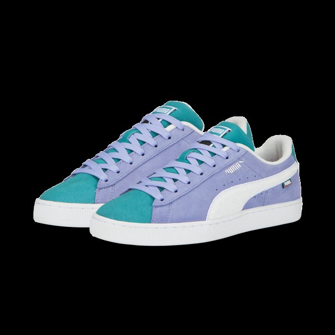 Lavendel Pop-dyp Aqua-hvit Puma På Tilbud Semsket Fandom Joggesko