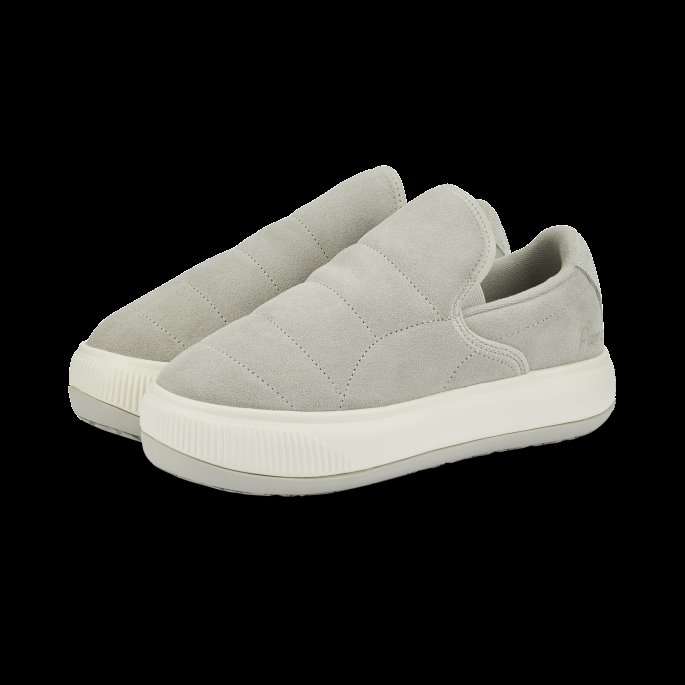 Puma På Tilbud Grå Fiolett-marshmallow Semsket Skinn Mayu Slip-on First Sense Joggesko For Kvinner