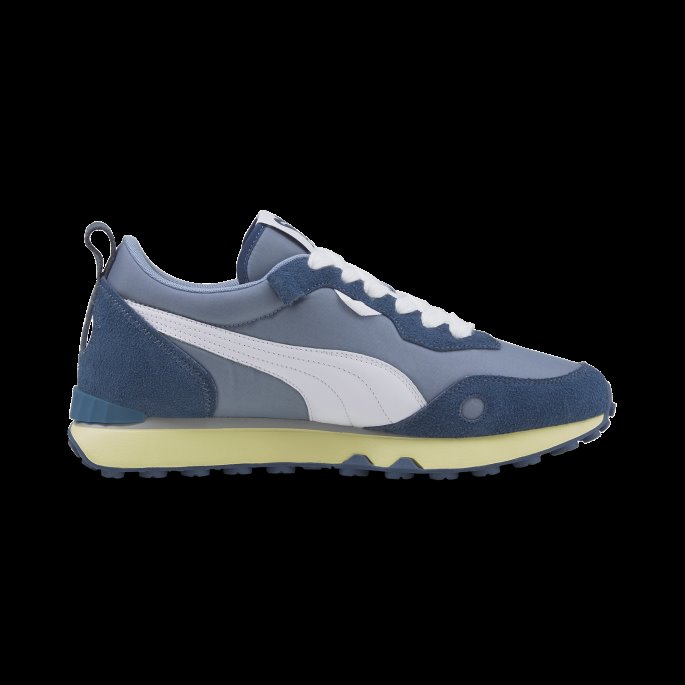 Stellar-white-faded Denim Puma På Tilbud X Ami Rider Fv Joggesko