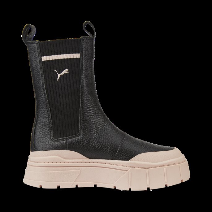 Black-rose Quartz Puma På Tilbud Mayze Stack Uformell Chelsea Støvel For Kvinner
