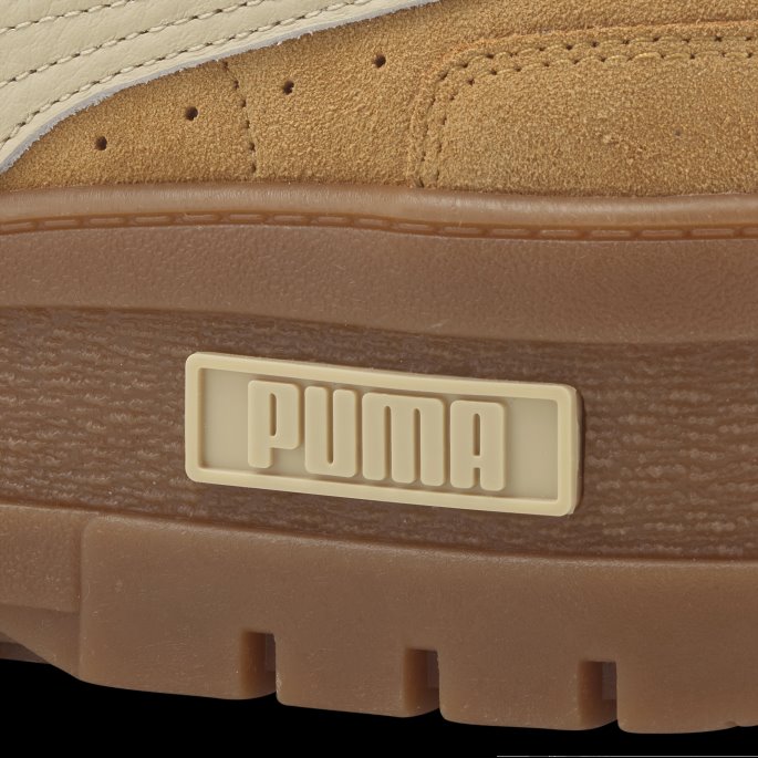 Puma På Tilbud Desert Tan Mayze Wedge Semsket Dame Joggesko