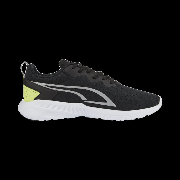 Hele Dagen Aktiv I Bevegelse Joggesko Sort-sølv-lime Puma På Tilbud