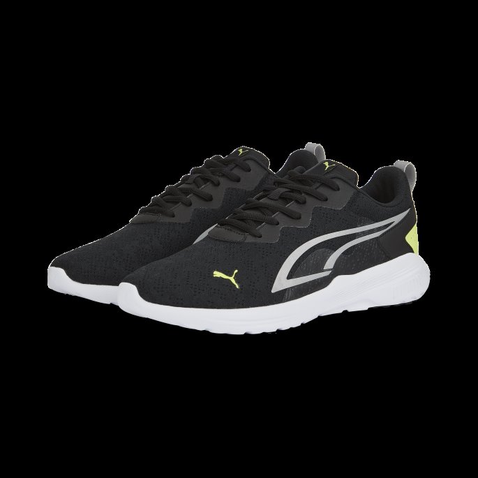 Puma På Salg Hele Dagen Aktive I Bevegelse Joggesko Sort-sølv-lys Lime
