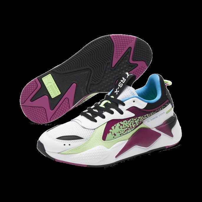 Puma På Tilbud Hvit-fizzy Lime-fuchsia Rs-x Blaster Joggesko