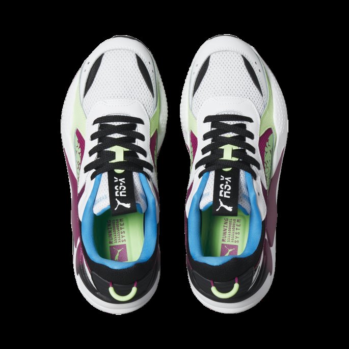 Puma På Tilbud Hvit-fizzy Lime-fuchsia Rs-x Blaster Joggesko