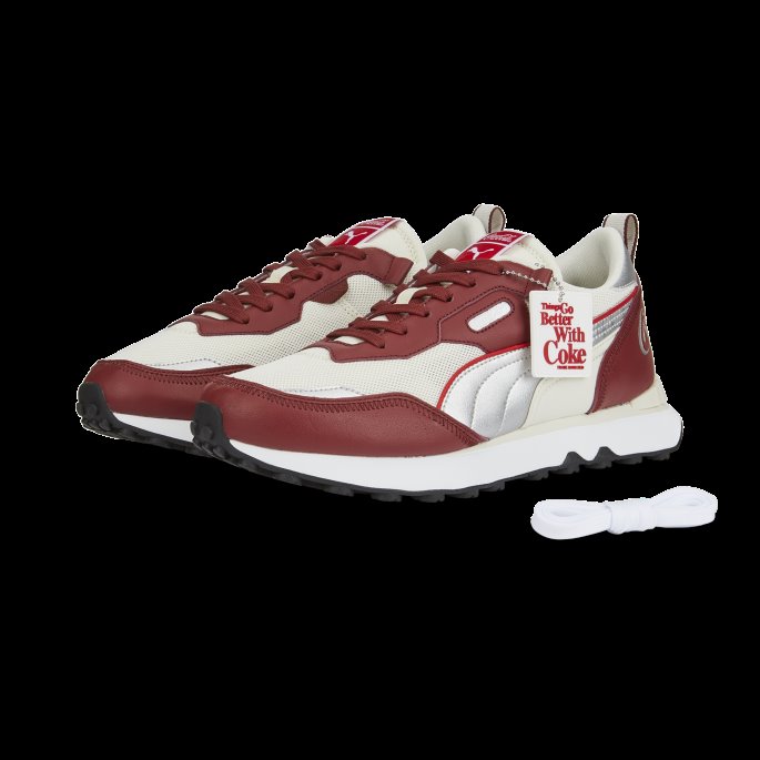 Puma På Tilbud X Coca-cola Rider Fv Sneaker Intens Rød-sølv-elfenben Glød