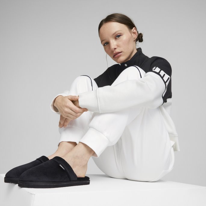 Puma På Tilbud Fluff Mule Bx Tøfler Dame Svart-hvit