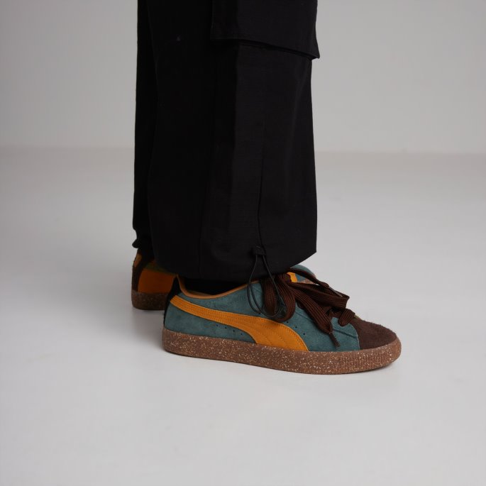 Puma På Tilbud X Fordeler Og Mini Semsket Vtg Joggesko Sjokolade-oliven-oransje-grønn