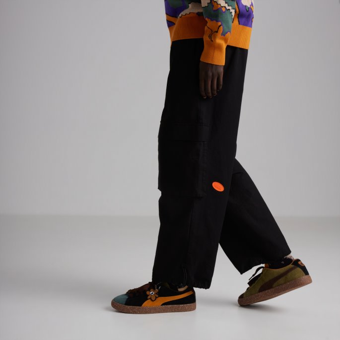 Sjokolade-oliven-oransje-grønn Puma På Tilbud X Fordeler Og Mini Semsket Vtg Joggesko