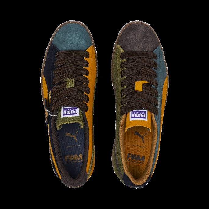 Sjokolade-oliven-oransje-grønn Puma På Tilbud X Fordeler Og Mini Semsket Vtg Joggesko