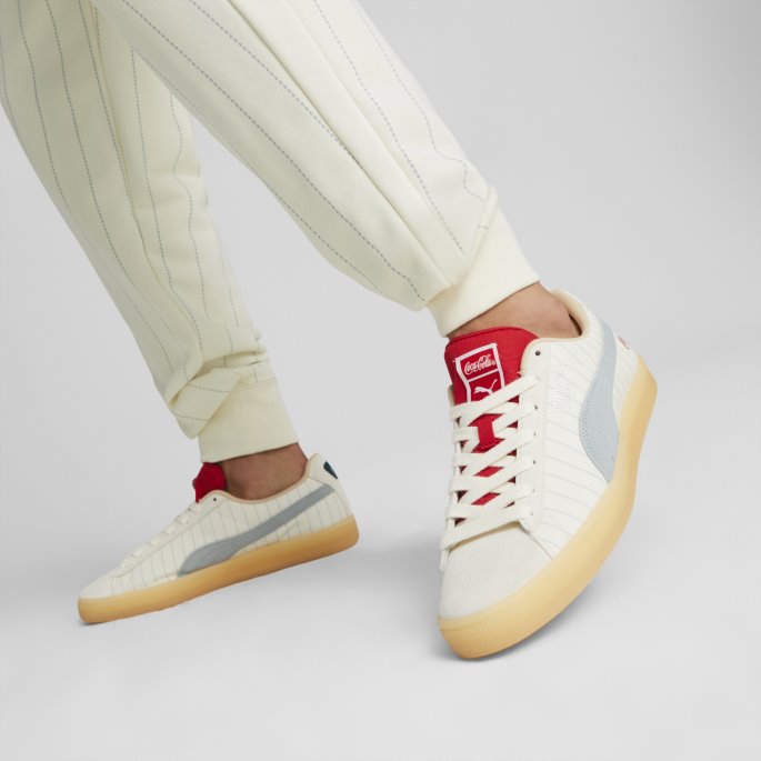 Elfenben Glødende Skifer Puma På Tilbud X Coca-cola Joggesko I Semsket Skinn