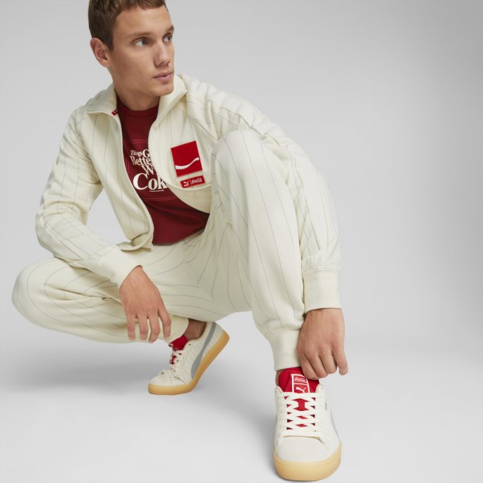 Puma På Tilbud X Coca-cola Sneakers I Semsket Skinn Elfenben Glød-skifer