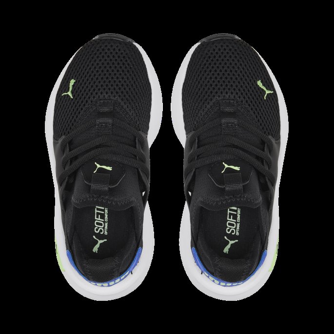 Softride Enzo Evo Joggesko Barn Svart-fizzy Lime Puma På Tilbud